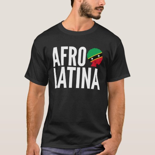 Afro Latina Queen Creole Saint Kitts & Nevis Afro T-shirt (Voorkant)