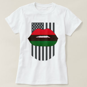 Afro Lib Red Green Black T-shirt