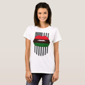 Afro Lib Red Green Black T-shirt (Voorkant volledig)