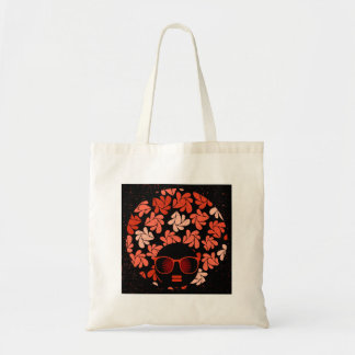Afro Liefde Koraalrode Kussen Tote Bag