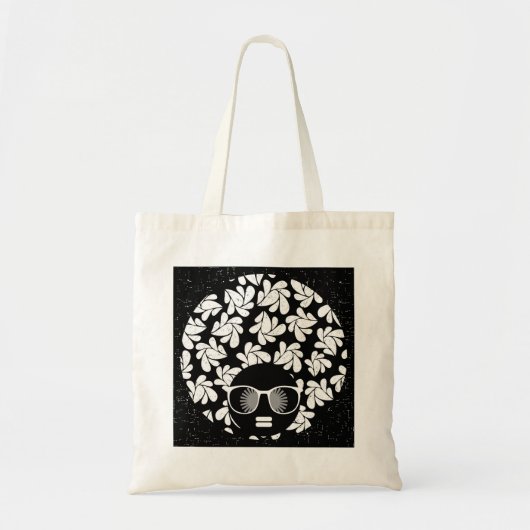 Afro Liefde Zwart & Wit Tote Bag (Voorkant)