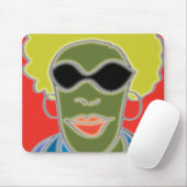 Afro-links je muis! muismat (Met muis)