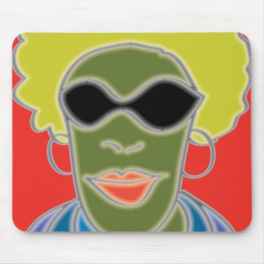 Afro-links je muis! muismat (Voorkant)