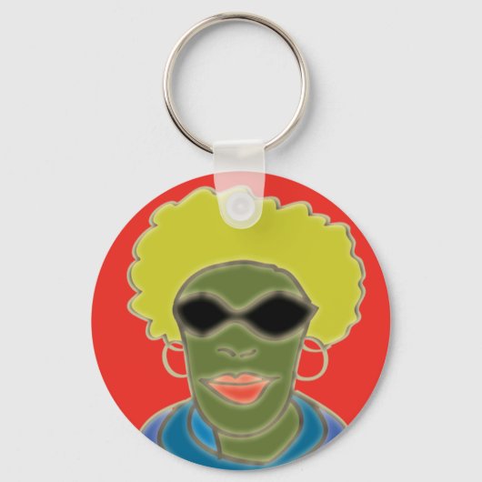 Afro-links Sleutelhanger (Voorkant)