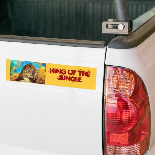 Afro-Lion-Digitale Kunst Bumpersticker (Op Truck)