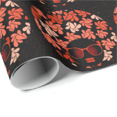 Afro Love Coral Red Pillow Cadeaupapier (Rol Hoek)