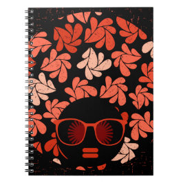 Afro Love Coral Red Pillow Notitieboek