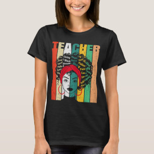 Afro Love Melanin African American Women Black Tea T-shirt