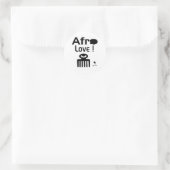 Afro Love met DUAFE Ronde Sticker (Tas)