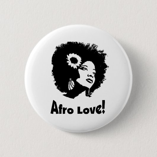 Afro Love Ronde Button 5,7 Cm (Voorkant)