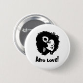 Afro Love Ronde Button 5,7 Cm (Voorkant /achterkant)