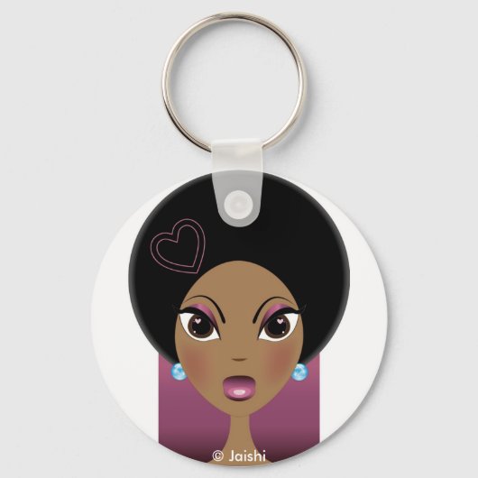 Afro Love Sleutelhanger (Voorkant)