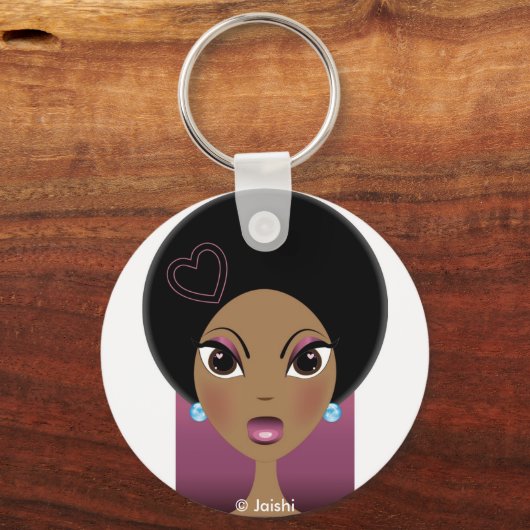Afro Love Sleutelhanger (Voorkant)