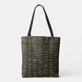 Afro-Luxe Gold Tribal Tote Bag (Achterkant)