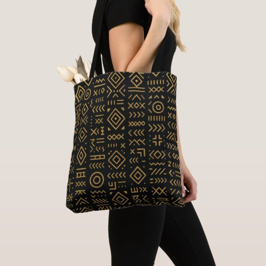 Afro-Luxe Gold Tribal  Tote Bag (Dichtbij)