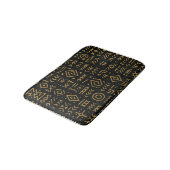Afro Luxe Zwart & Goud Tribal Badmat (Gekanteld)