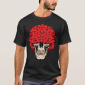 Afro-Man schedel: Overvloedig krullend rood haar T-shirt (Voorkant)