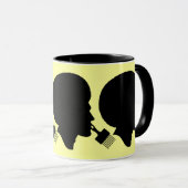 AFRO MAN SILHOUETTE EN ZIJN AFRO PICK MOK (Voorkant rechts)