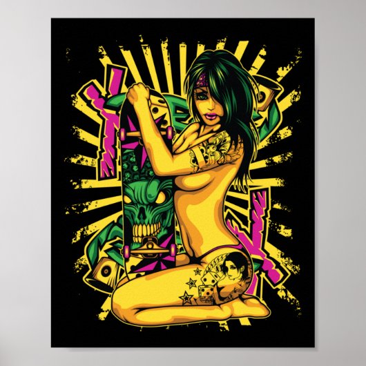 Afro-Mannen-vrouw-Sticker Poster (Voorkant)