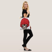 Afro-Mans Schedel: Overvloedig Krullend Rood Haar Tote Bag (Op model)