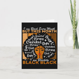 Afro meisje blackity zwart elke maand zwarte gesch kaart