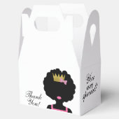 Afro meisje partij doos bedankdoosjes (Geopend)