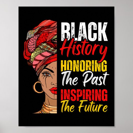 Afro-meisje ter ere van het verleden inspirerende poster (Voorkant)