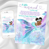 Afro Mermaid Mail Baby shower Kaart