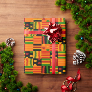 Afro Modern Kente Tribal Style Wrapping Paper Cadeaupapier
