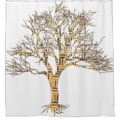 Afro-modern patroon:  Afrika Anew Douchegordijn (Voorkant)