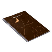 Afro Moon Girl Notitieboek (Rechterzijde)