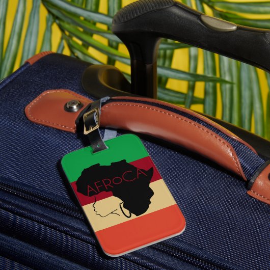 Afro Natural Black Hair Bagagelabel (Voorkant Insitu 1)