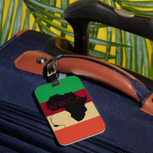 Afro Natural Black Hair Bagagelabel (Voorkant Insitu 1)