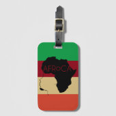 Afro Natural Black Hair Bagagelabel (Voorkant (verticaal))
