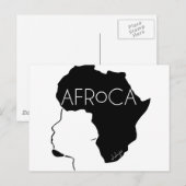 Afro Natural Black Hair Briefkaart (Voorkant / Achterkant)