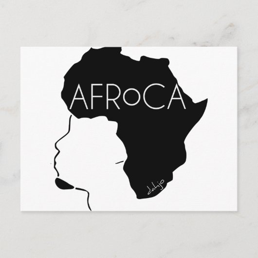 Afro Natural Black Hair Briefkaart (Voorkant)