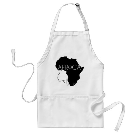 Afro Natural Black Hair Standaard Schort (Voorkant)