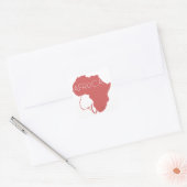 Afro Natural Black Hair Vierkante Sticker (Envelop)