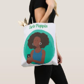 Afro Natural Hair Curls Tote Bag (Dichtbij)