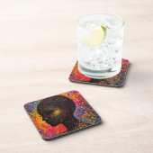 Afro Nebula Whisper – Black History-viering Bier Onderzetter (Rechterzijde)