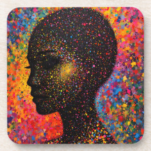 Afro Nebula Whisper – Black History-viering Bier Onderzetter