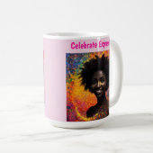 Afro Nebula Whisper – Black History-viering Koffiemok (Voorkant rechts)