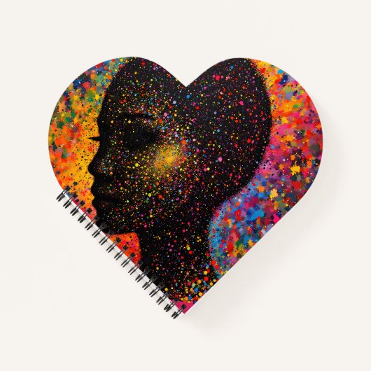 Afro Nebula Whisper – Black History-viering Notitieboek (Voorkant)