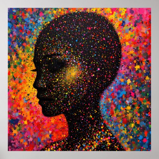 Afro Nebula Whisper – Black History-viering Poster (Voorkant)