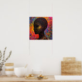 Afro Nebula Whisper – Black History-viering Poster (Keuken)