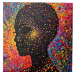 Afro Nebula Whisper – Black History-viering Tegeltje