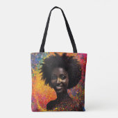 Afro Nebula Whisper – Black History-viering Tote Bag (Achterkant)