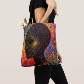 Afro Nebula Whisper – Black History-viering Tote Bag (Dichtbij)