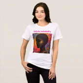 Afro Nebula Whisper – Black History-viering Tri-Blend Shirt (Voorkant volledig)