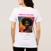 Afro Nebula Whisper – Black History-viering Tri-Blend Shirt (Achterkant)